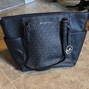 Michael Kors Black and Gray Tote Bag